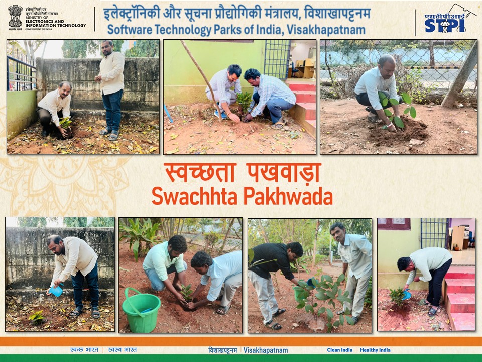 STPIVizag's tweet photo. STPI Visakhapatnam officials and staff participated in the plantation drive as a part of #SwachhtaPakhwada 
#स्वछता_ही_सेवा #SwachhtaBharatMission #SwachhtaBharat #SwachhtaPakhwada2026 #SwachhBharat #HealthyIndia #CleanAndGreen #STPIINDIA @arvindtw @guptaa_sanjay @KavithaC8 https://t.co/L1FSZMK7ss