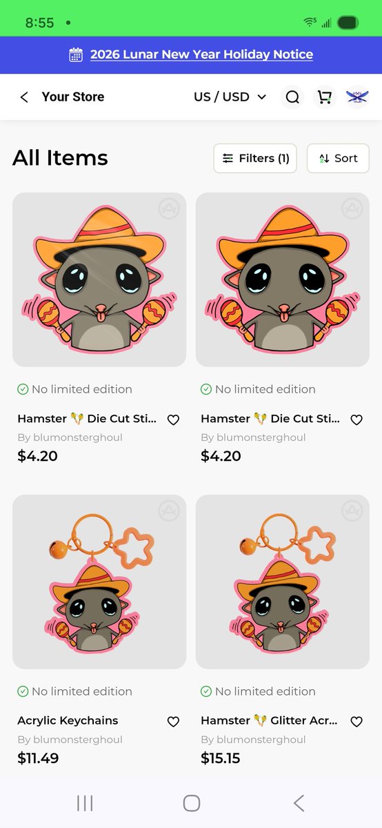 BMGstudioshop's tweet photo. New items on my shop go check them out there so cute jeje 
https://t.co/C9Y2N36uyt
#acggoods #wooacry #merchstore #stickers #keychains #PuertoRico #coqui https://t.co/moXrxmqaCg