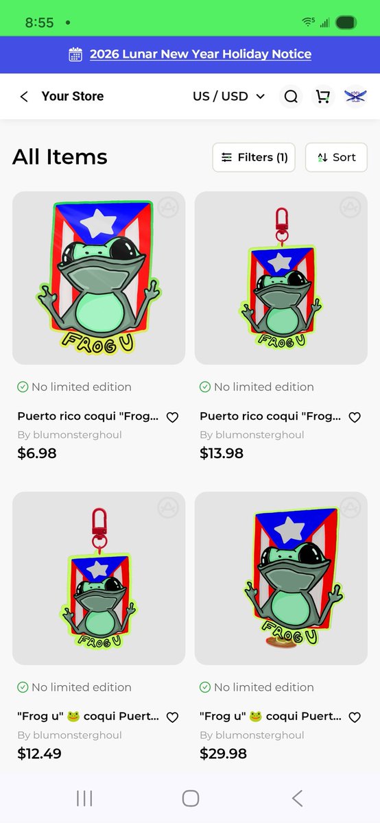 BMGstudioshop's tweet photo. New items on my shop go check them out there so cute jeje 
https://t.co/C9Y2N36uyt
#acggoods #wooacry #merchstore #stickers #keychains #PuertoRico #coqui https://t.co/moXrxmqaCg