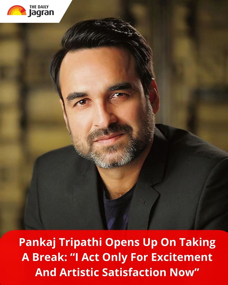 TheDailyJagran's tweet image. Pankaj Tripathi reveals why he stepped back from back-to-back projects, admitting burnout and boredom with constant work. The actor says he is now selective, choosing only stories that excite him creatively, not for survival or EMIs. 

#PankajTripathi #Bollywood #ActorLife