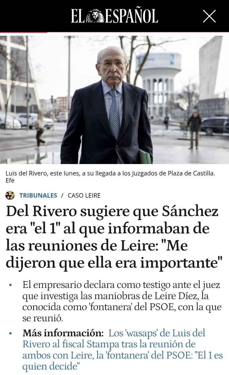 Martadpp's tweet photo. Luis del Rivero confirma que Cerdán iba a acudir a la reunión con Stampa y que Leire era alguien importante en el PSOE. https://t.co/CFpTfAz6PZ