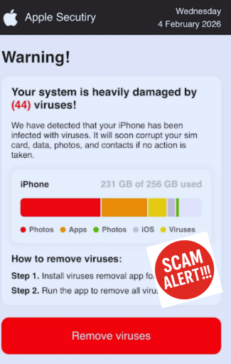 scamadviser's tweet photo. That mini heart attack when you get an email saying “Your Apple device is full of viruses” 😭💀
Meanwhile, your phone is just chilling. Don’t click that “remove viruses” link. It’s a scam.
#Apple #Phishing #ScamAlert #PhishingScam #AppleScam #EmailScam #Virus #ScamAdviser https://t.co/l09oBZ5a4i