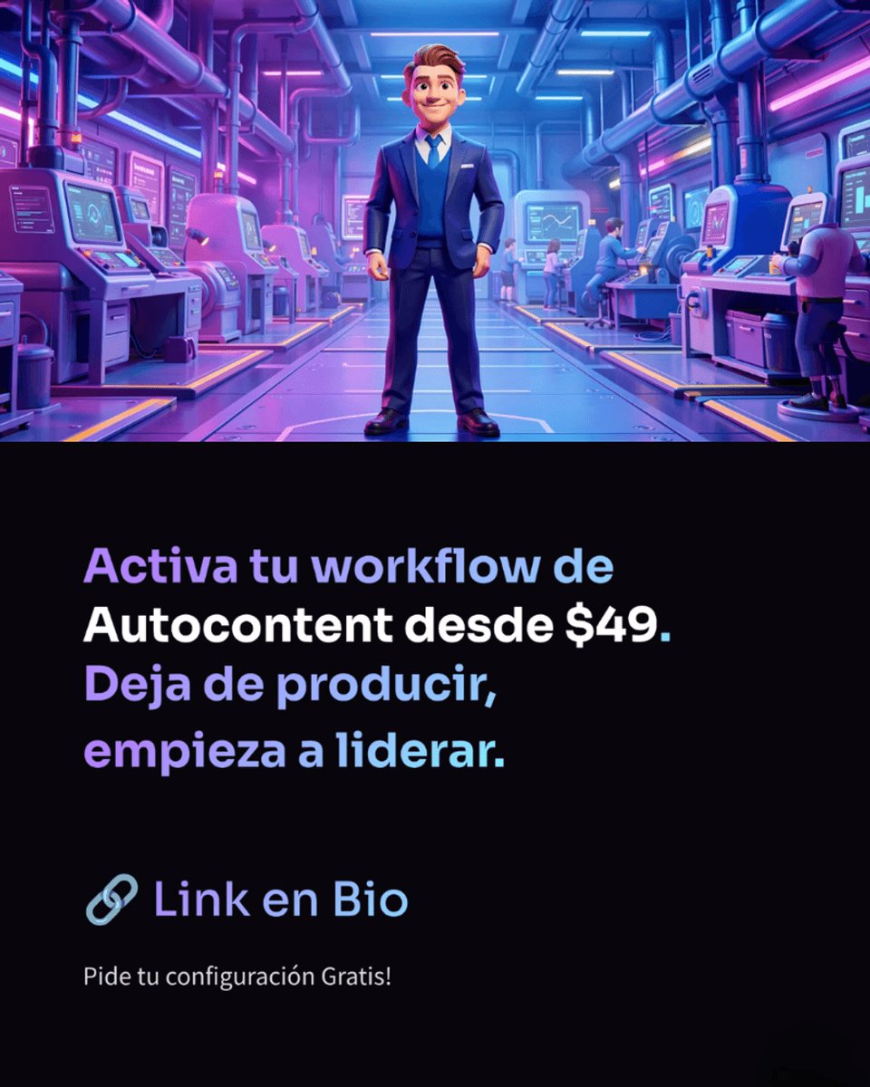 En 𝗢𝗛mdiseñamos sistemas que lo automatizan por ti. 🛠️

Presentamos 𝗔𝘂𝘁𝗼𝗰𝗼𝗻𝘁𝗲𝗻𝘁: el Automated Content Workflow diseñado para líderes que entienden que la tecnología es la verdadera infraestructura de la libertad.

#OH #digitalbusiness #Automation #FutureOfWork