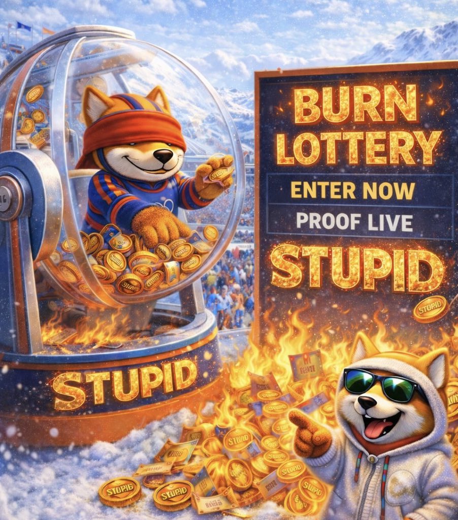 _Niss0's tweet image. $STUPID is a community-run memecoin powered by vibes, transparency, and pure conviction.

Every week: Burn Lottery 🔥
Send $STUPID to the lottery wallet → one entry wins the prize → everything collected gets burned.

Simple. Fun. Deflationary. 🤪

#Stupid #StupidInu #Crypto