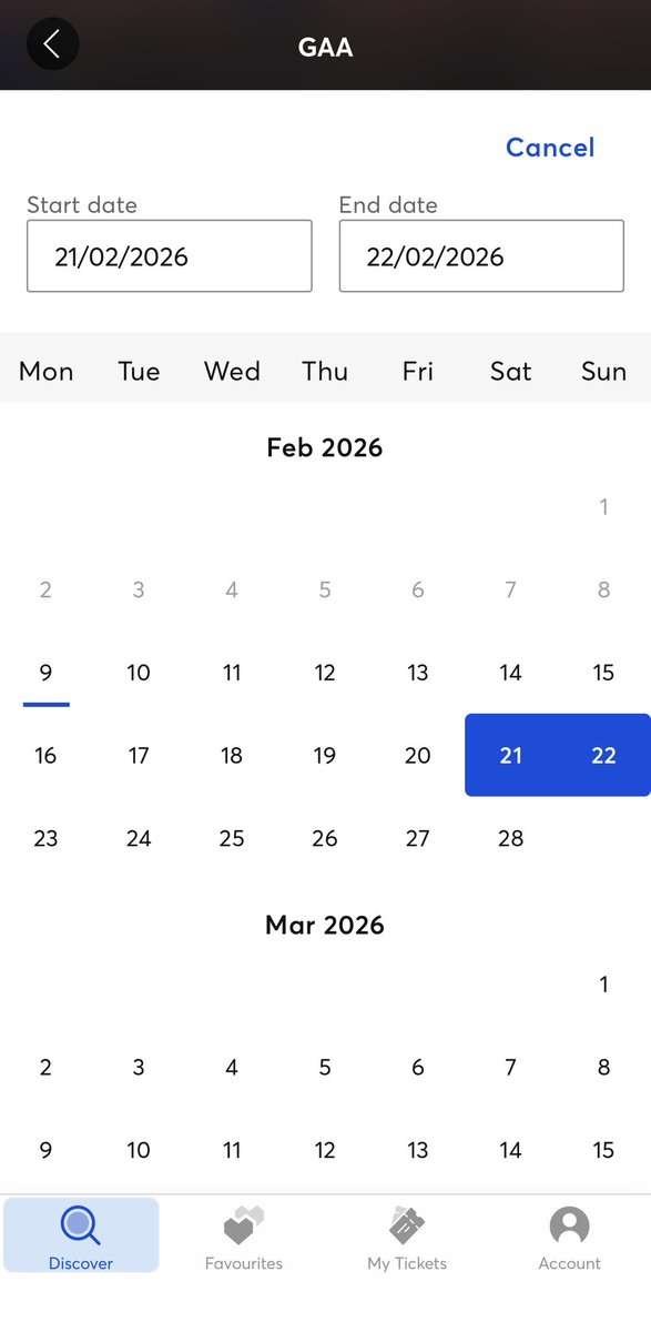 1cyril1's tweet photo. @TMIrelandHelp why is there no option to proceed to purchase GAA tickets when a date/dates is selected (see pic), what am I missing🤷🏼‍♂️ (Note: Cancel isn’t of use) https://t.co/Ou5oVW4idD