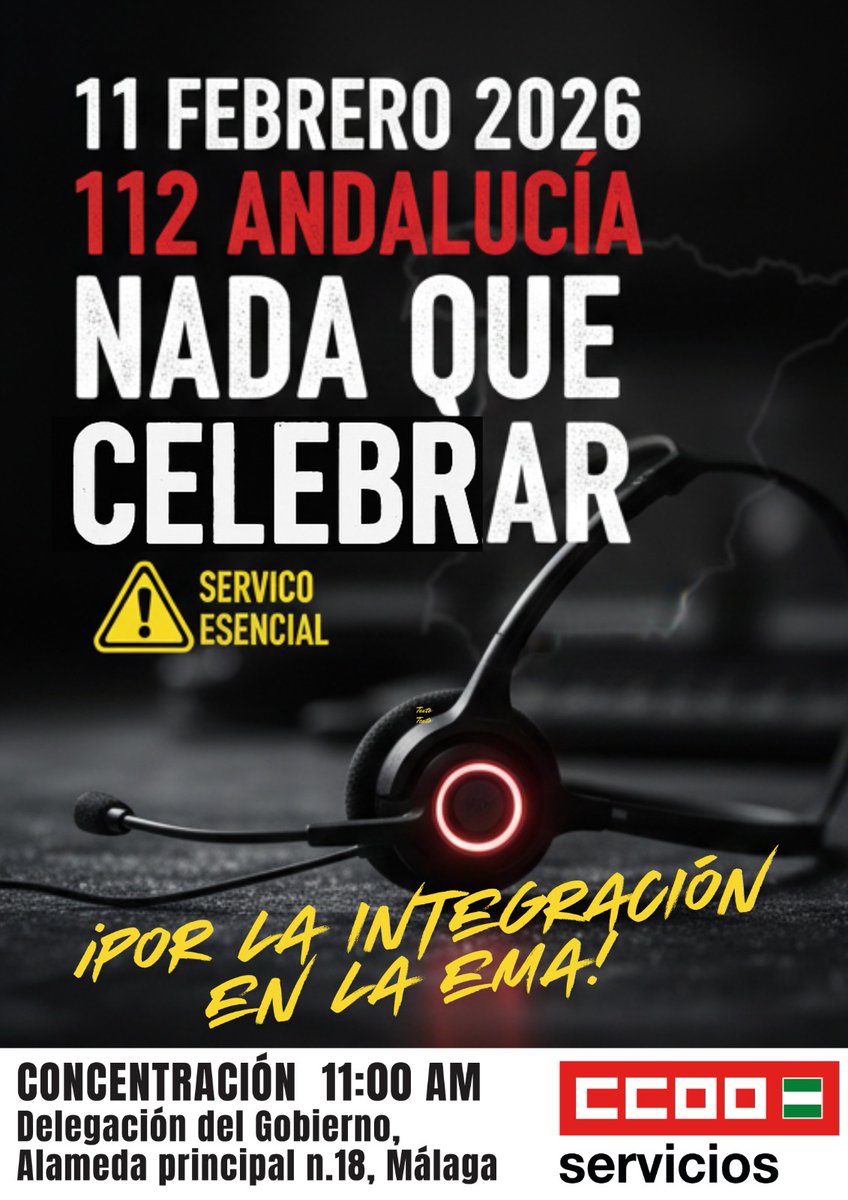 📢Y esto se ha gestionado con un sistema informático a pedales, que se "cae" cada diez minutos, creando un estrés brutal y que hay que obviar para poder ayudar a la ciudadanía como se merece, con rapidez y eficacia ‼️
📢Vergonzoso <a href="/JuanMa_Moreno/">Juanma Moreno</a> <a href="/antoniosanz/">Antonio Sanz Cabello</a>‼️
#EmpleoPublico112
