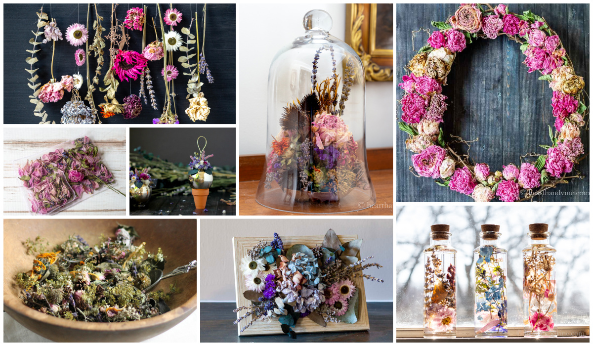 Dried Flower Crafts for Home Decor and Gift Giving hearthandvine.com/dried-flower-c…