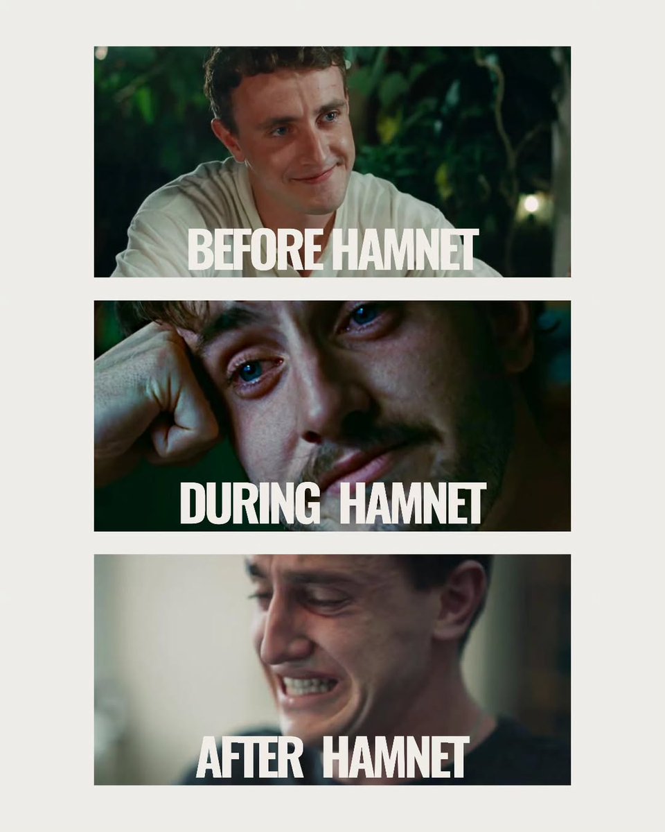 The three stages of watching Hamnet.