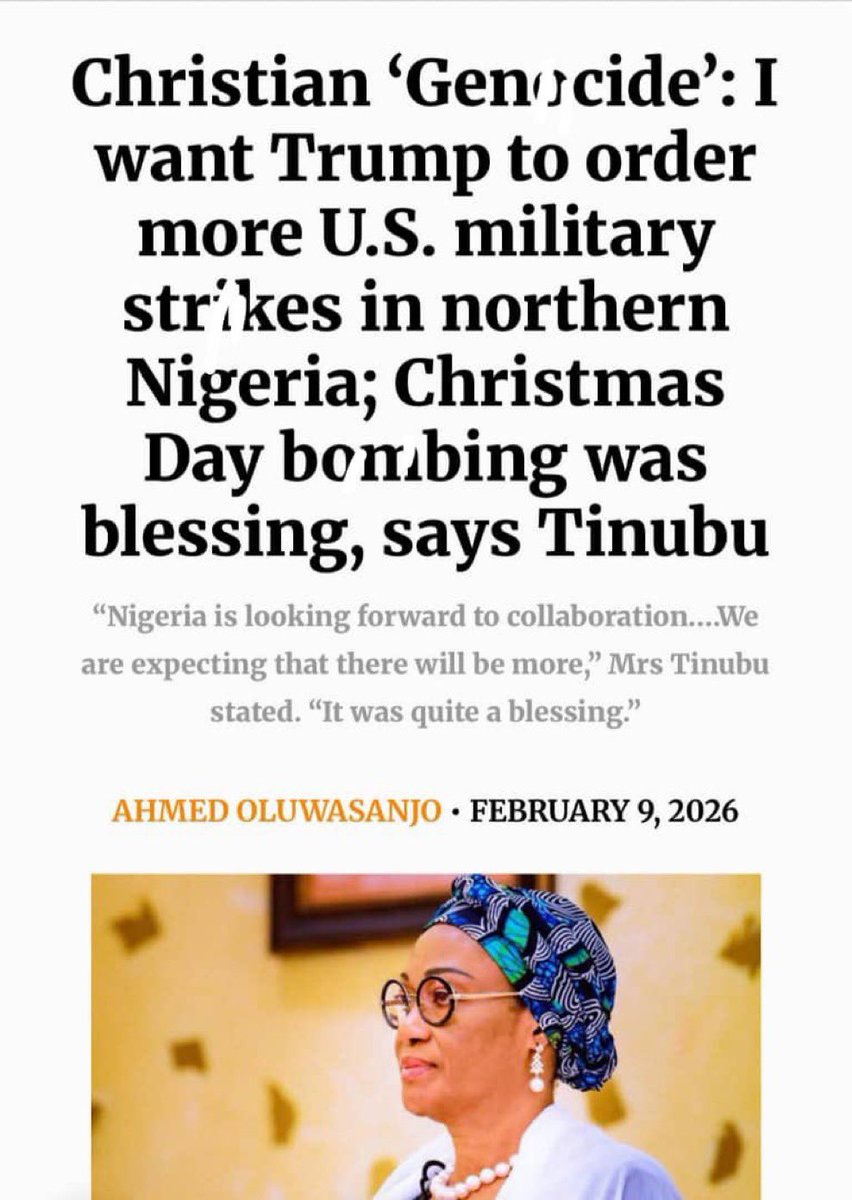 Arewa_Source's tweet photo. This is the reason why Northern Clerics have a problem with this first lady.

She will end up putting Tinubu in more trouble.
You want Donald Trump to come and bomb Northern Nigeria right? 

We will remind you in 2027. https://t.co/nvYcyWPMk1