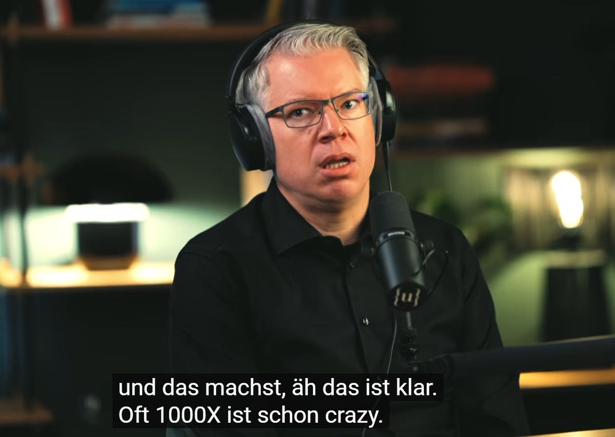 Frank Thelen lügt im 'ungeskripted' Podcast mal wieder wie gedruckt:
Er behauptet als Investor "oft 1000x" gemacht zu haben. Führt an, dass er 100k Tickets in wunderlist, kaufda/bonial und mytaxi steckte.

Die Wahrheit: 1000x wären bei einem 100k Ticket also 100 Millionen für