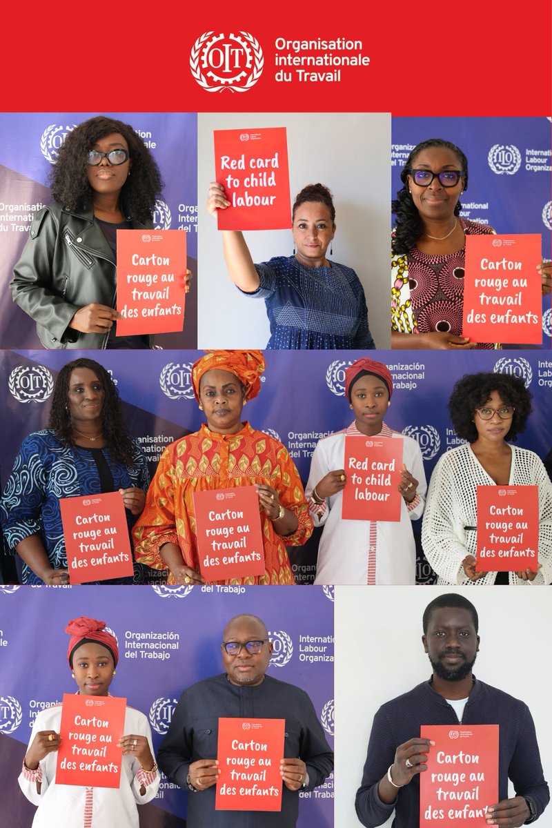IloSenegal's tweet image. 🟥✋ Carton rouge au travail des enfants !
À l’approche de la 6e Conférence mondiale sur l’élimination du travail des enfants, nous nous mobilisons pour dire STOP.
Rejoignez la campagne et montrez votre soutien.
#EndChildLabour #RedCard #ChildLabour
@OITinfo @ilo