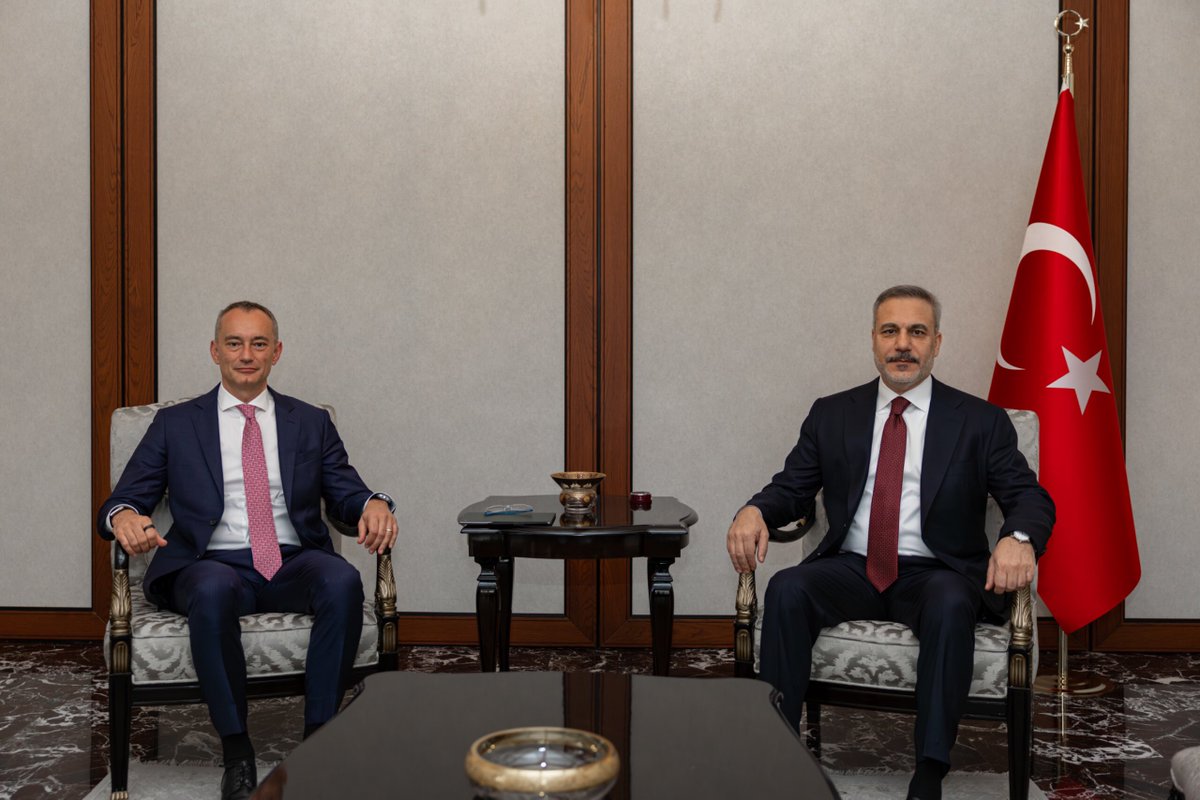 Bakanımız <a href="/HakanFidan/">Hakan Fidan</a>, Gazze Yüksek Temsilcisi Nickolay Mladenov’u Ankara’da kabul etti.