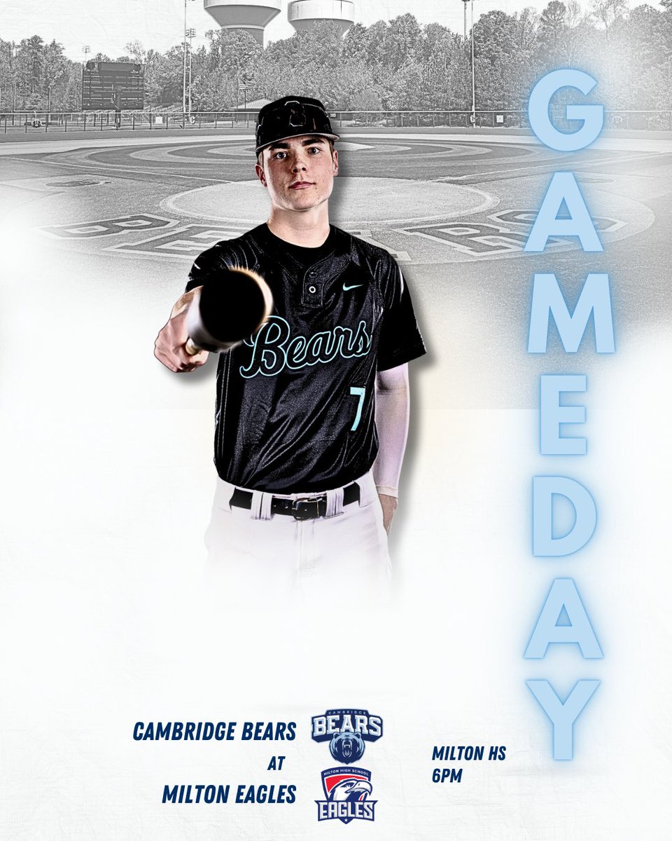 Bears_CHS's tweet image. ‼️GAME DAY‼️

2026 season begins today as the Bears hit the road and head a few streets over to face the Milton Eagles. 

First pitch at 6:00. #GoBears