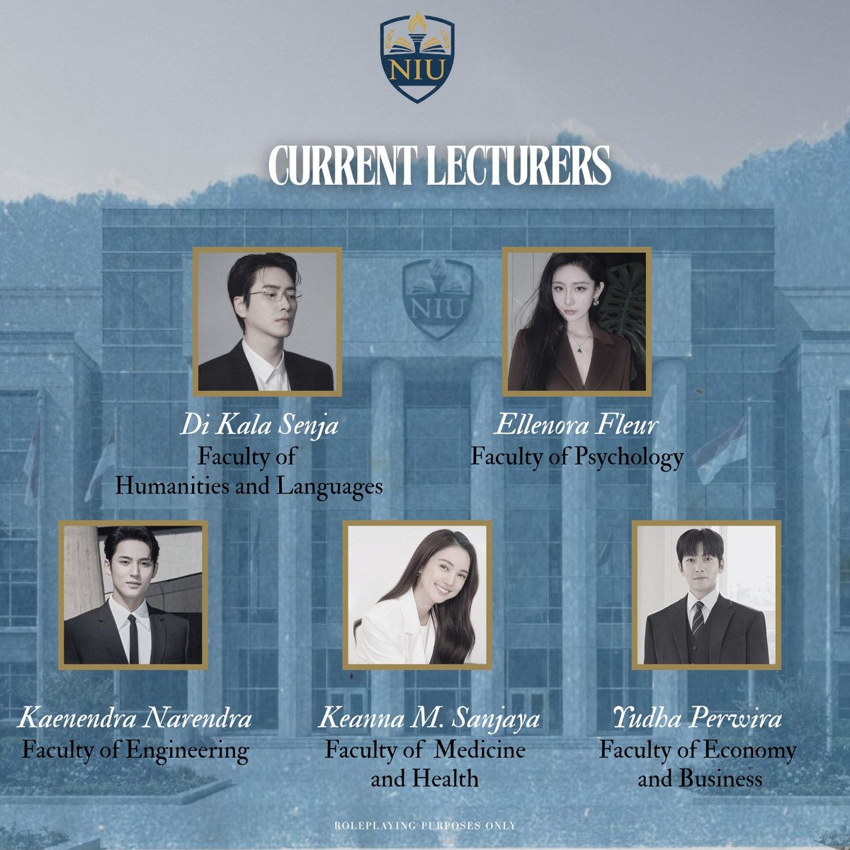 ⠀ ⠀
 ⠀ ⠀
Officially being part of 𝑵𝑰𝑼 𝙡𝙚𝙘𝙩𝙪𝙧𝙚𝙧 in the Faculty of Psychology, to teach Sports Psychology and Adult Clinical Psychology class. Also, let me introduce you the other lecturers and their respective areas of responsibility.
 ⠀ ⠀
 ⠀ ⠀
