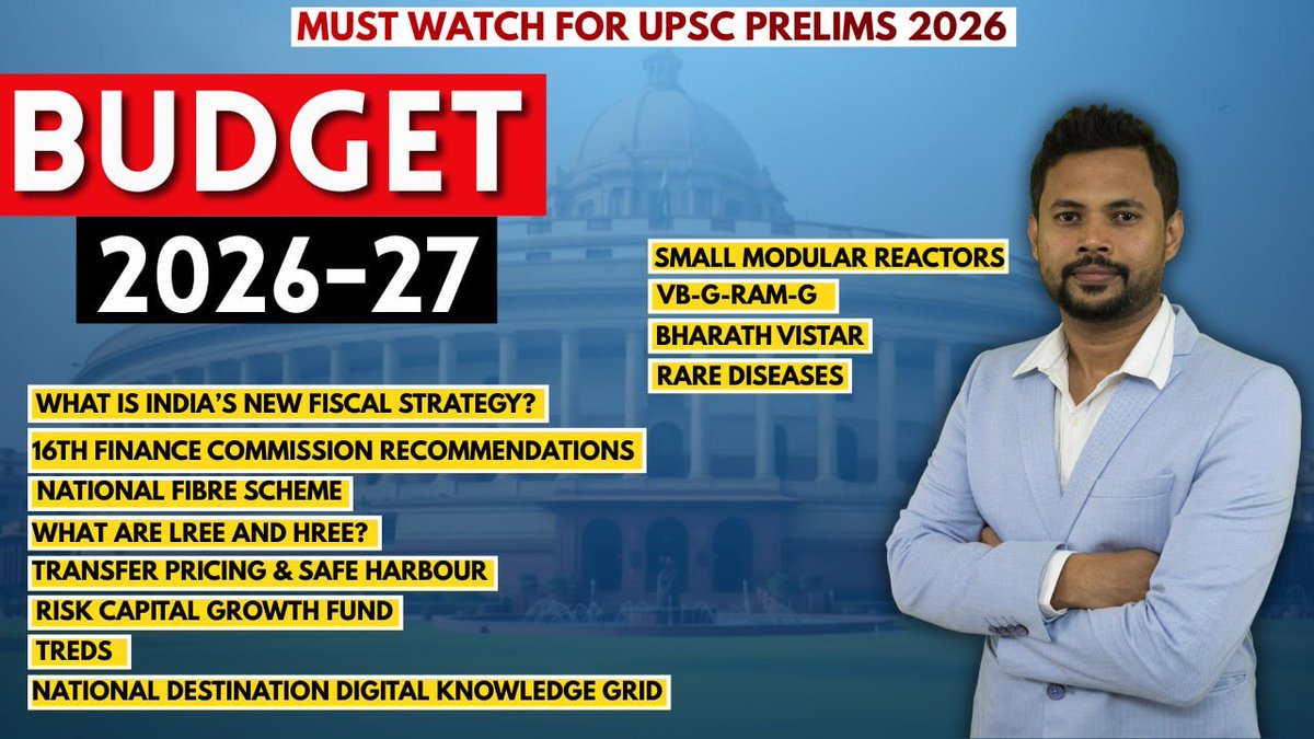 Releasing Tomorrow | 10:30 AM

Union Budget 2026–27 | Prelims-Focused Breakdown
No noise. Only what UPSC can actually ask.

#upsc #UPSCPrelims2026 #sudeepverse
