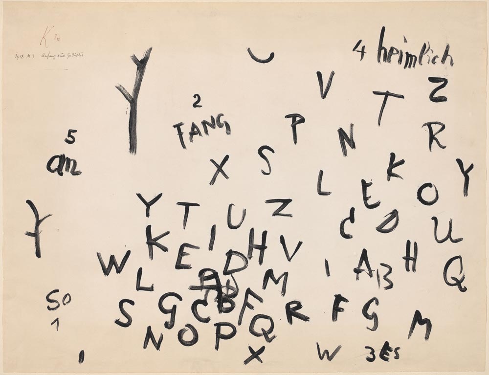 artstitle's tweet image. パウル・クレー
（Paul Klee、1879-1940）
『ひとつの詩のはじまり』
（Beginning of a Poem）