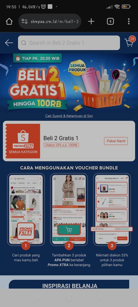 klaim vouchernya 33% disini guys s.shopee.co.id/AKUznwsSeJ pakai mulai jam 20.00 ❗❗❗