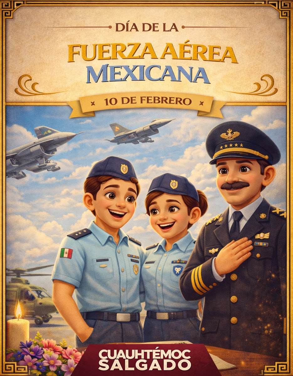 CuauhtemocSR's tweet photo. Esta fecha se conmemora desde 1944, reconocida como una institución independiente dentro de las Fuerzas Armadas, una institución clave para la seguridad nacional, la protección del territorio y el auxilio al pueblo mexicano en casos de emergencia y desastres naturales. https://t.co/QfGHGpuNCG