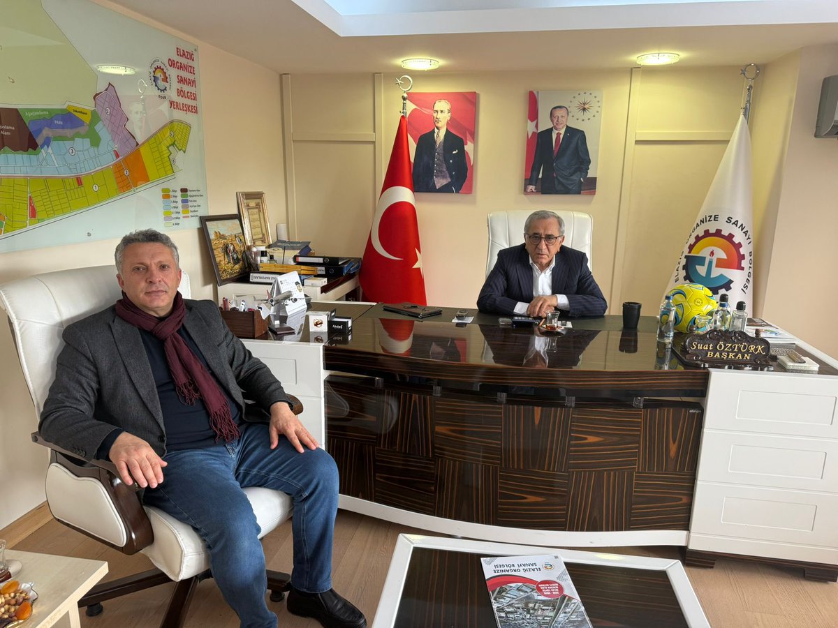 OSB Yönetim Kurulu Başkanımız Sayın Suat Öztürk’ü ziyaret ettim.
Nazik ev sahipliği ve samimi sohbetleri için kendilerine teşekkür ediyor, çalışmalarında başarılar diliyorum.
İş birliği ve istişare içinde bölgemiz için çalışmaya devam edeceğiz.
Teşekkür ediyorum.