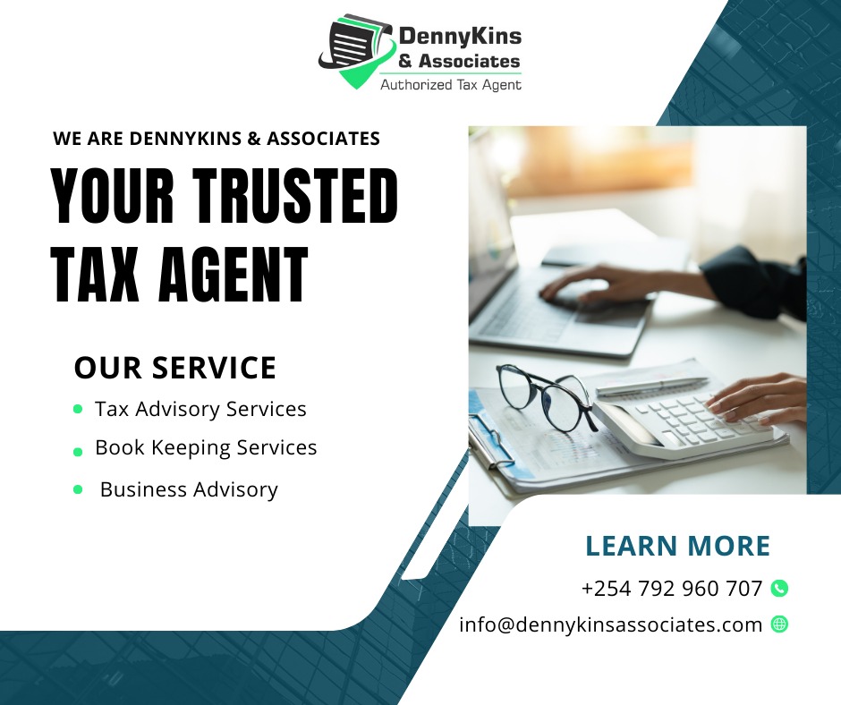 dennykinstax's tweet image. Tax stress holding your business back? 
Let Dennykins &amp;amp; Associates, among Kenya's Top Tax Consultants and Authorized KRA Tax Agents, take it off your plate.
Our diverse team of specialists ensures your tax matters are handled expertly, so you can focus on scaling your business.…