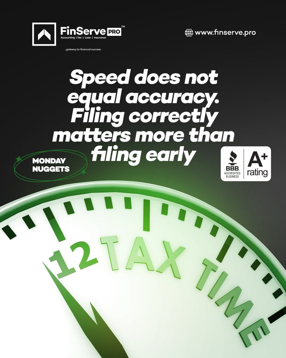 Rushing through your filings won’t save you. 

Speed is not accuracy. Taking the time to file your taxes correctly ensures your records are precise, compliant, and avoids future headaches. 

It’s better to submit accurately than file in a rush and face corrections or penalties.