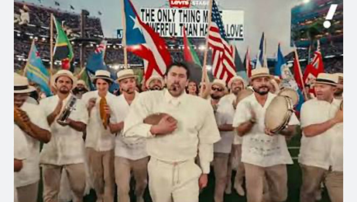 AlexBerenson's tweet image. Any legacy media outlet that says the Bad Bunny show wasn’t political is showing its own insane political bias. It ended with a migrant caravan crossing the border - not a metaphor, the actual visual