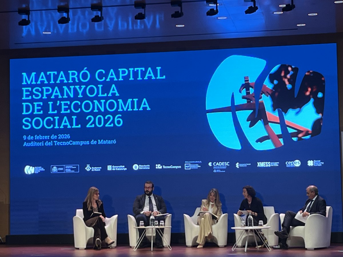 TandemSocial's tweet photo. 📍Avui hem estat presents en l'acte de presentació de #Mataró com a Capital Estatal de l'Economia Social per al 2026.

Una distinció que posa en valor la llarga trajectòria de la ciutat amb el cooperativisme.

#EconomiaSocial https://t.co/uriA31GTmp