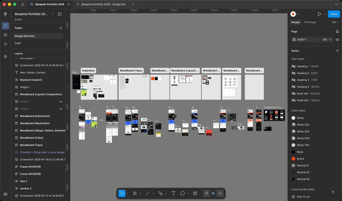 cuongdesign579's tweet photo. I'm cooking my portfolio, guys, still in exploration, but at least we've already done the very first look, will try to make it better and finalize it ASAP. 🔥
Have you done your portfolio? 😁 https://t.co/zXgy68VFlD
