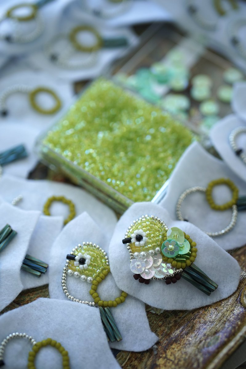 Post by 鳩みう子 hatomiucoレシピ本「小鳥のビーズ刺繍」 発売中 on X