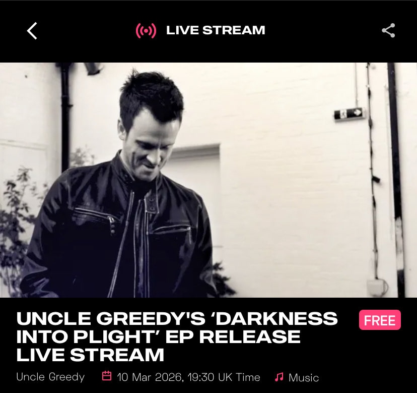 Visit linktr.ee/unclegreedymus… to grab your free ticket to my brand new EP live stream event on 10/03!!!