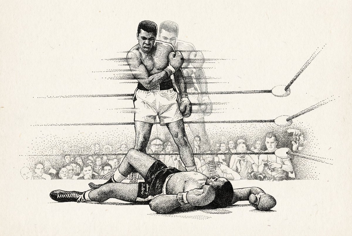 Stipple sports posters