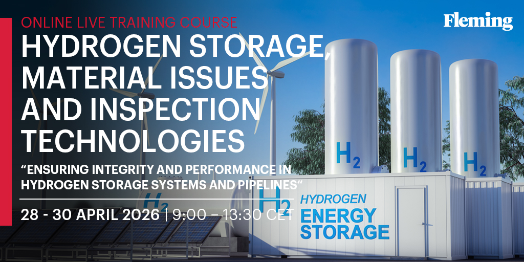 Fleming_Events's tweet image. ⚡Join our Hydrogen Storage, Material Issues and Inspection Techniques training course led by Daniel Balos to master the critical challenges of hydrogen storage systems!

👉 Register now: eu1.hubs.ly/H0rB20N0

#Hydrogen #HydrogenStorage #MaterialScience #Inspection #NDT