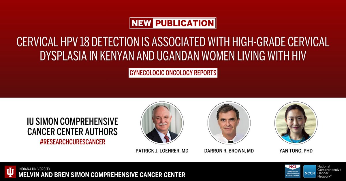 IUCancerCenter's tweet image. The cancer center’s Patrick J. Loehrer, MD, Darron R. Brown, MD, Yan Tong, PhD, and colleagues have published their latest findings in Gynecologic Oncology Reports. Learn more: ow.ly/hrEx50XFLLv. #ResearchCuresCancer #NCIcomprehensive @gynoncjnls