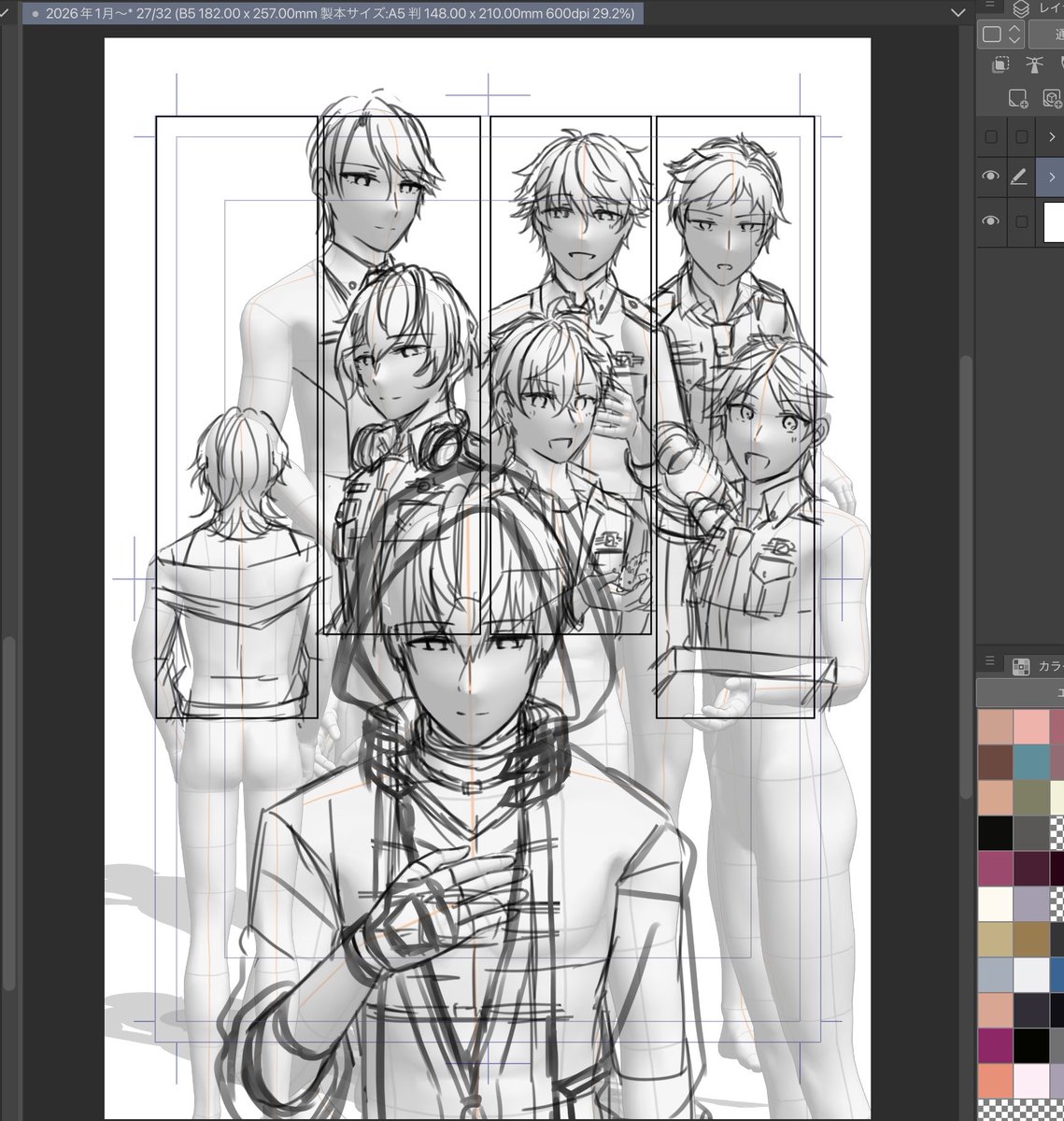 今回マネキン総動員させたから流石にiPad重くなるかと思ったけど全然そんなことなくてえらい。(使用歴5年以上)