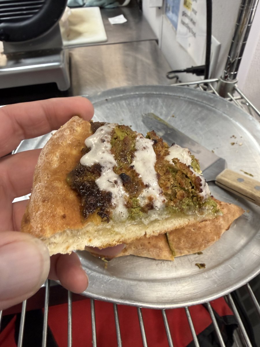 JeffsPizza_Ames's tweet image. So...we decided to try out something a little different for this streusel. 

Pistachio Cream.  

And as it turns out? A pistachio cream streusel? 

Delicious. 

Our question is, how would YOU feel about pistachio cream? 

#FoodExperiments