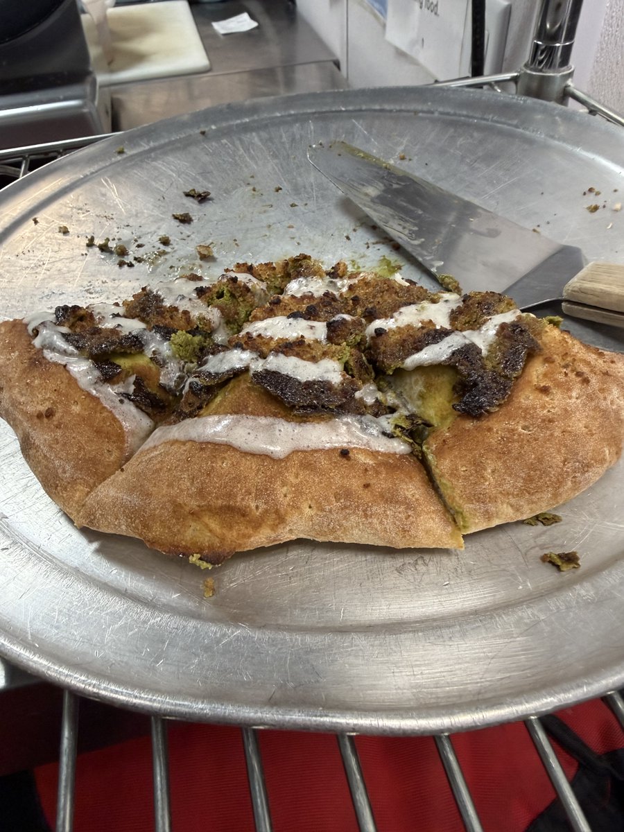 JeffsPizza_Ames's tweet image. So...we decided to try out something a little different for this streusel. 

Pistachio Cream.  

And as it turns out? A pistachio cream streusel? 

Delicious. 

Our question is, how would YOU feel about pistachio cream? 

#FoodExperiments