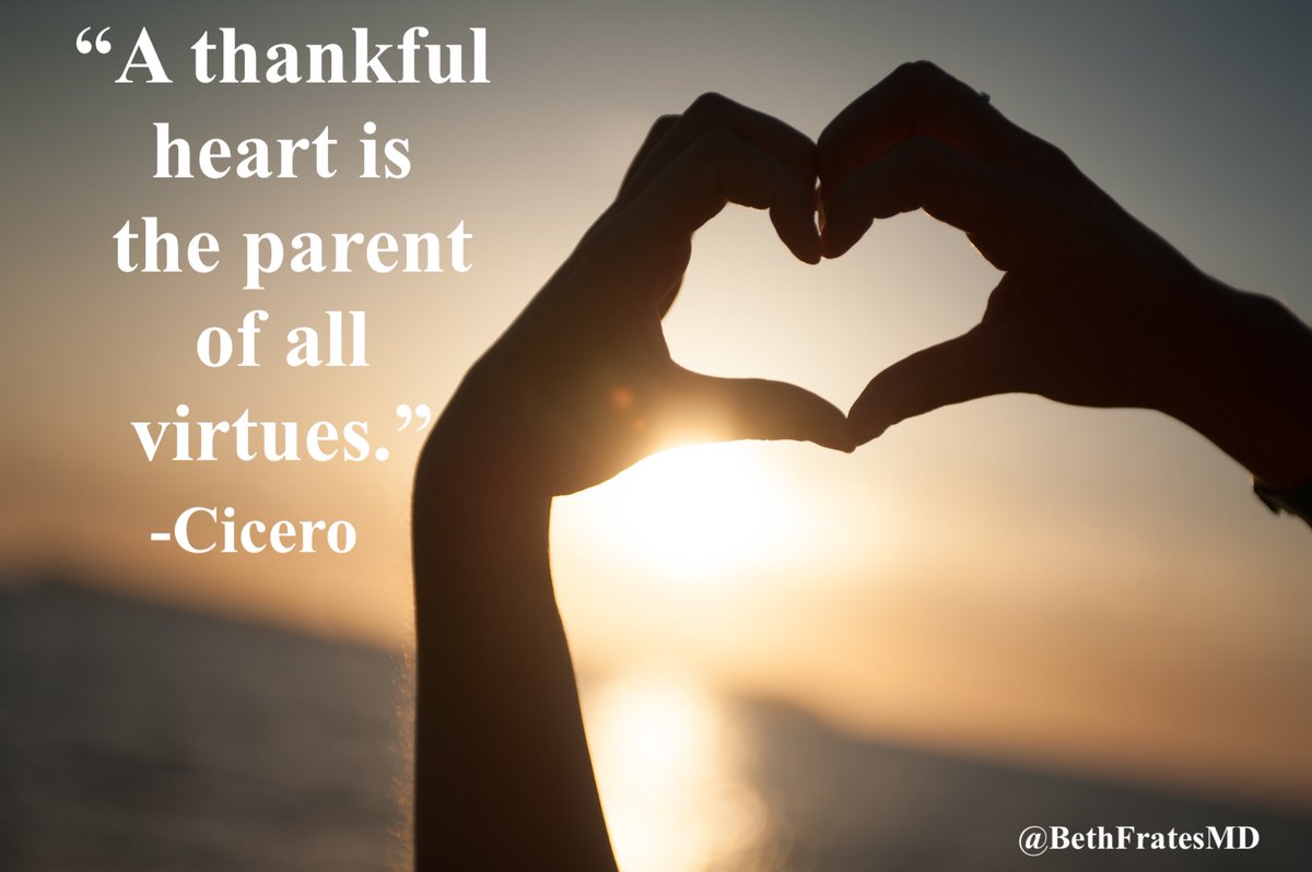 BethFratesMD's tweet photo. A thankful heart truly is the parent of all virtues. Practicing #gratitude helps us shine brighter and inspire those around us. Let’s start this week with appreciation and positivity! 🌅💖
#MondayMotivation #Gratitude #Wellness #PositiveVibes #Quote #BethFratesMD https://t.co/bR3dEtB4uK