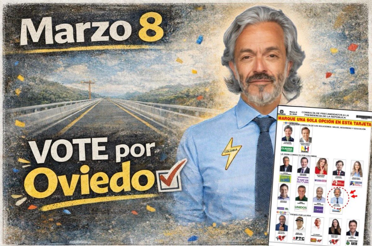 Yamidmerchan's tweet photo. @JDOviedoAr Oviedo es método en un país cansado de improvisaciones. Gobernar con datos también es una forma de respeto.#ColombiaDecide2026 https://t.co/8UJDQM56ve