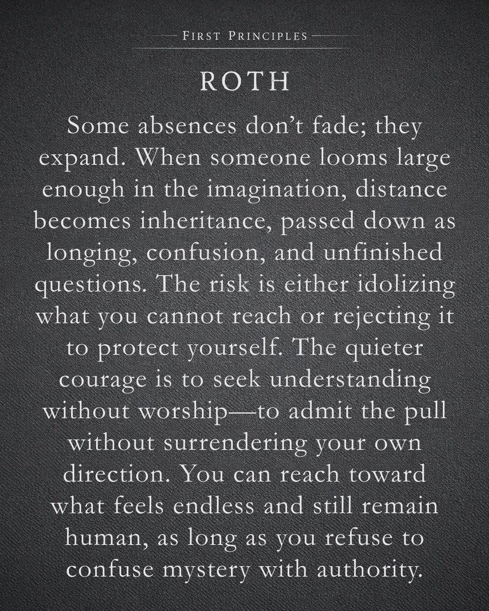 Some absences don’t fade; they expand. When someone looms large enough in the imagination, distance becomes inheritance, passed down as longing, confusion, and unfinished questions. The risk is either idolizing what you cannot reach or rejecting it to protect yourself...