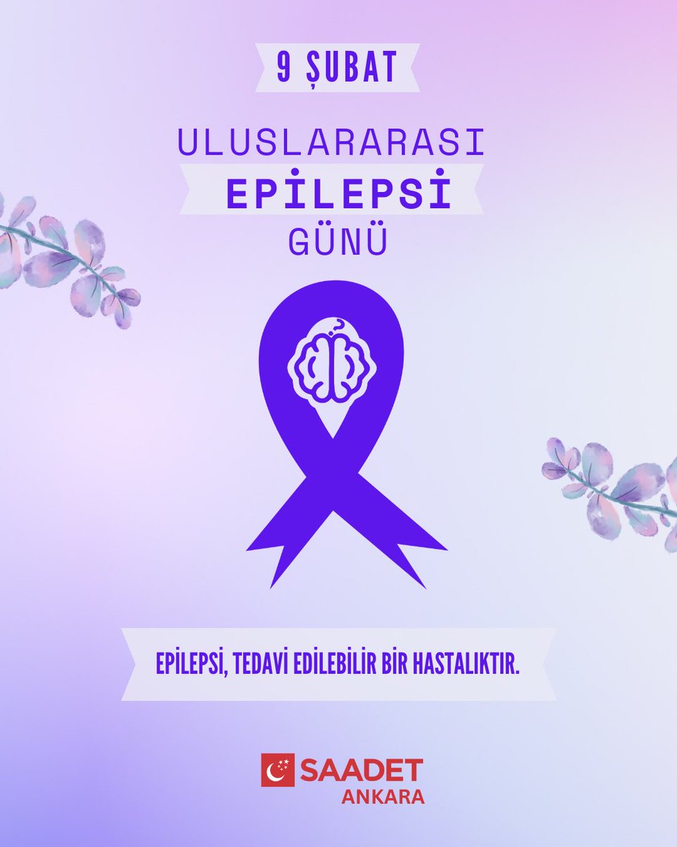 Epilepsi, tedavi edilebilir bir hastalıktır.

#UluslararasıEpilepsiGünü vesilesiyle epilepsi hakkında hâlâ devam eden yanlışların son bulmasını ve farkındalık oluşmasını diliyoruz.

Epilepsi ile yaşayan vatandaşlarımızın karşılaştıkları sorunlar ne yazık ki çözülmeyi bekliyor.