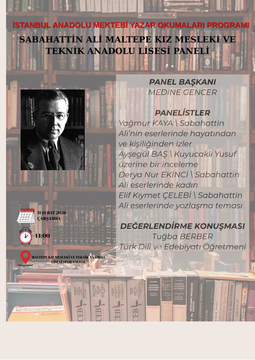 ciceksel's tweet photo. Okulumuzda yapacağımız Panel için davetlimizsiniz.
@istanbulilmem @istanbul_MTE @anadolumektebi @maltepemem34 @TC_Maltepe https://t.co/WKYD465lPO