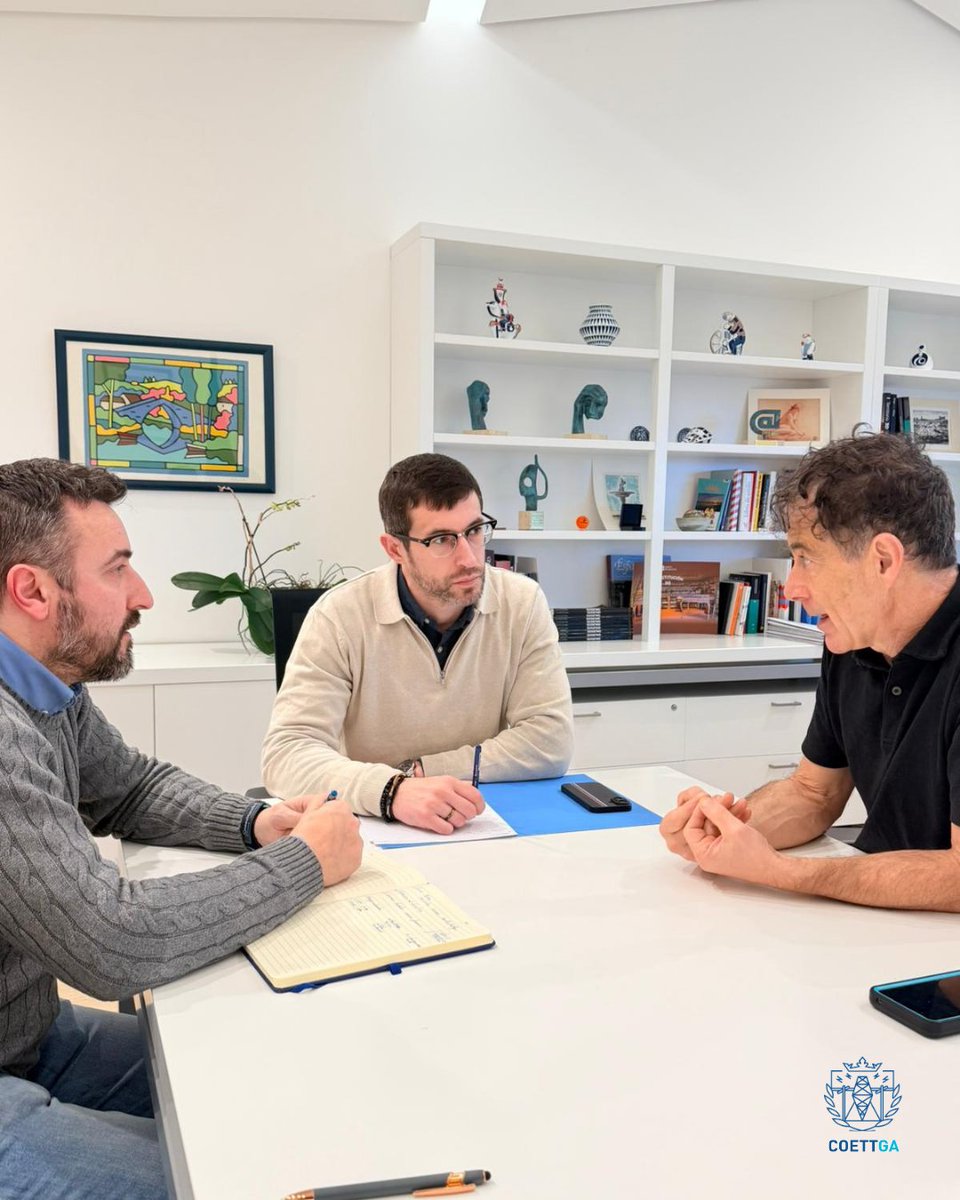 COETTGA's tweet photo. No marco das relacións institucionais do COETTGA, mantivemos unha reunión co recentemente nomeado director da Axencia para a Modernización Tecnolóxica de Galicia (AMTEGA), D. Damián Rey Rodríguez, enxeñeiro técnico de telecomunicacións. https://t.co/yUFKEi1oPM