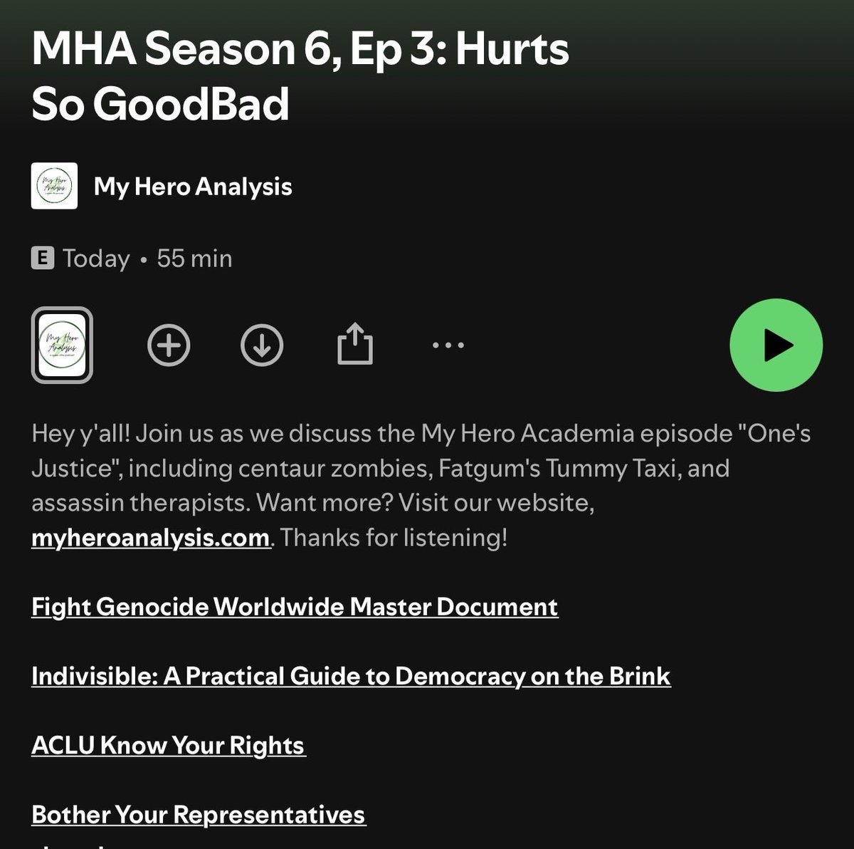myheroanalysis's tweet photo. Tune in now to the newest episode where we crash out about actually valid terrible things—and also discuss the episode, of course 🤣 #mha #myheroacademia https://t.co/p4TB7OrM9q
