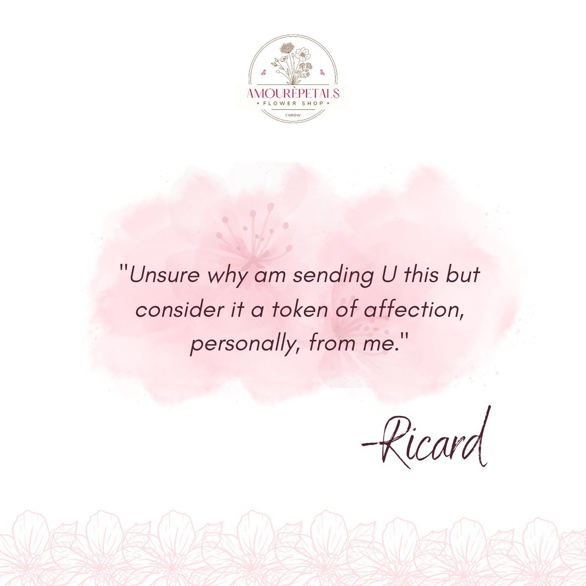 silzermist's tweet photo. @raitfh ‿‿‿‿‿‿‿‿‿‿      ..     ⊱  ۫   ׅ   ❁  
Attenshuuun..!  Your   favorite  angel,
Ziel    carries    more   than   blooms!
Here are your little Petal Écrin.  Enjoy 
our love!
❤︎  .. From : Richard
❤︎  .. To : @Taeejun https://t.co/obR4zVrvLz