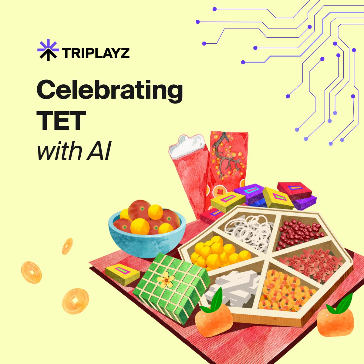 triplayz_tech's tweet photo. Celebrating Tết with AI – Unlocking New Tết Experiences 🌸​

💡 AI enables entirely new ways for brands to engage more intelligently and flexibly, building astrong foundation across emotion, strategy, and data.​
​
#Triplayz #WhereVisionsTakeShape #CelebratingTetWithAI https://t.co/5h7HZqMU5b