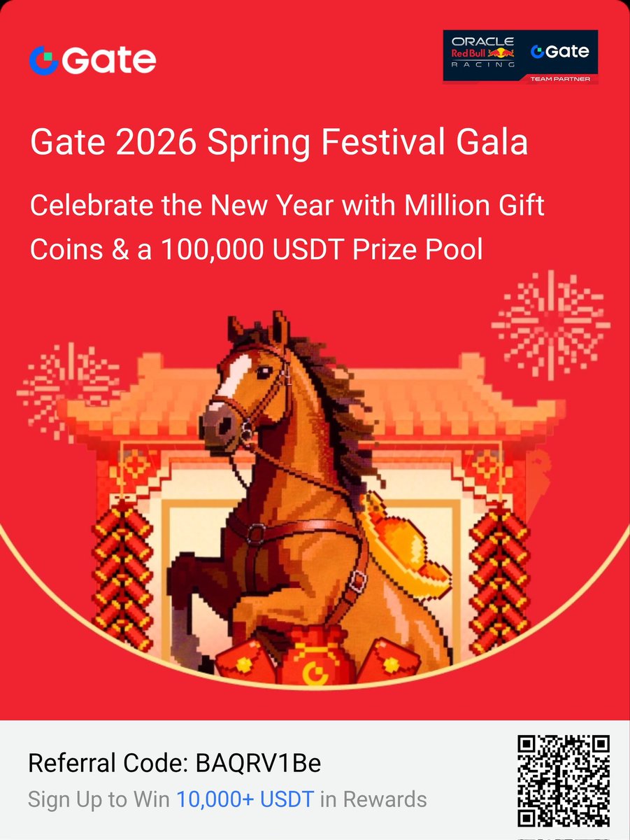 Join the horse racing predictions, complete tasks to earn horse racing tickets, enjoy daily million Gift Coins giveaways, and share a 100,000 USDT prize pool—all at the Gate 2026 Spring Festival Celebration. gate.com/competition/ye…