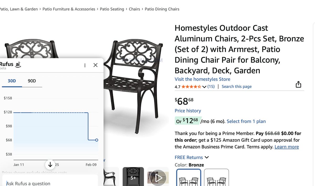 primedropper's tweet image. $68 FOR 2 HOMESTYLES OUTDOOR CHAIRS

link.profitlounge.us/y6Z57