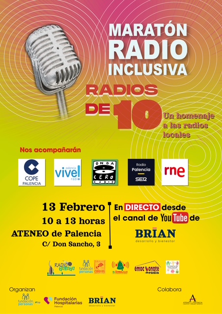 📻El Maratón de Radio Inclusivo sintoniza las voces de las radios locales, como homenaje en su décimo aniversario. 
#RadiosDe10 #RadioInclusiva #DíaMundialDeLaRadio #Palencia #ComunicaciónInclusiva
🌐+info: bit.ly/4ago22Y
