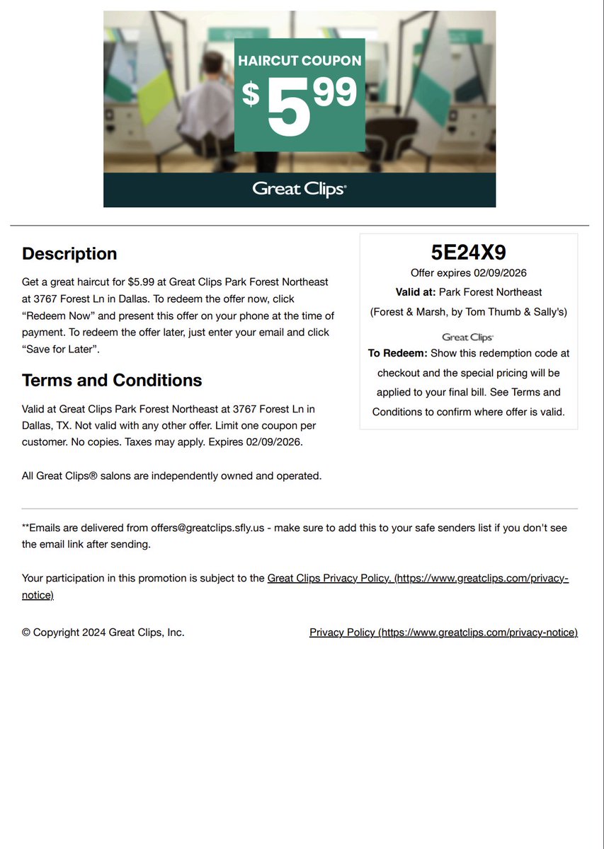 {April 2026} $9.99 + $8.99 Great Clips Coupons tweet media