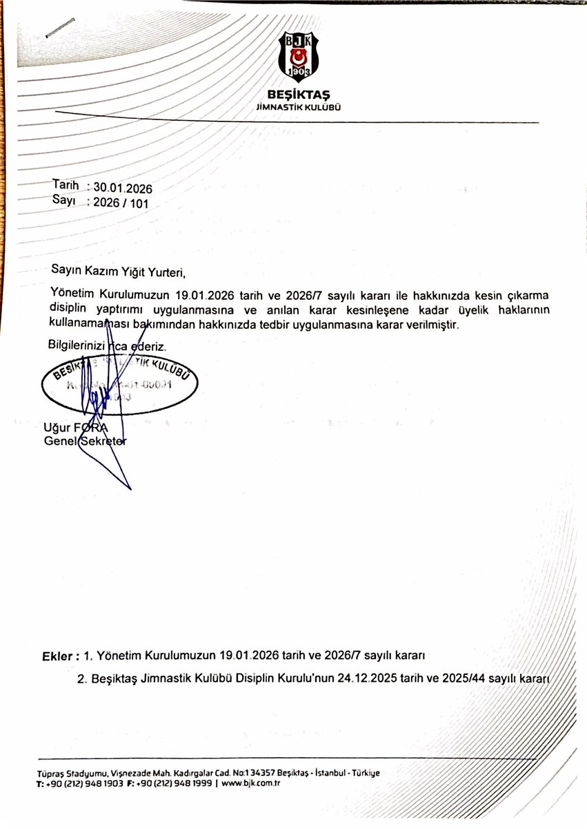 KONGRE ÜYELİĞİMİN İHRACI ÜZERİNE;

Başkan 3 gün önce camiaya aşağıdaki sözlerle seslendi.
“Birlik, sabır, eleştiriye saygı, tek yürek Beşiktaş…”

Ama gelin görün ki bugün, yönetim tarafından gönderilen resmi bir yazıyla kongre üyeliğinden çıkarıldığımı öğrendim.

Bu tablo bize